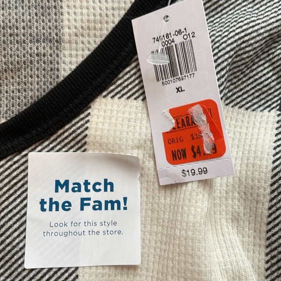 NWT Old navy buffalo plaid check L/S top, size XL - Picture 3 of 5